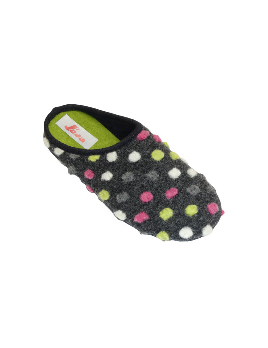 MULE FANTAISIE JEVA SEMELLE CAOUTCHOUC